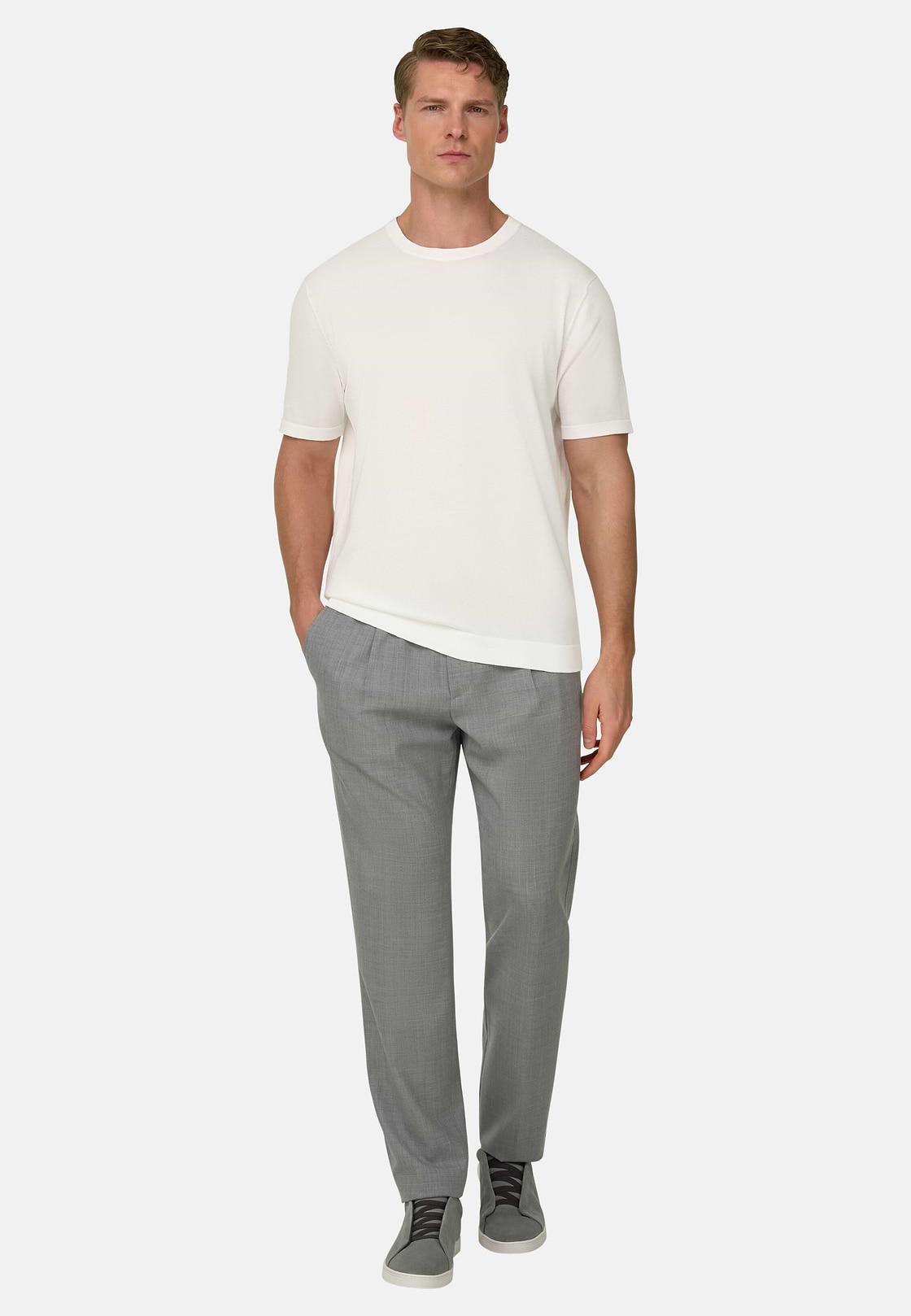 T-Shirt Aus Baumwollkrepp, , hi-res, 2