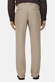 Pantalon En Lin, Taupe, thumb, 3