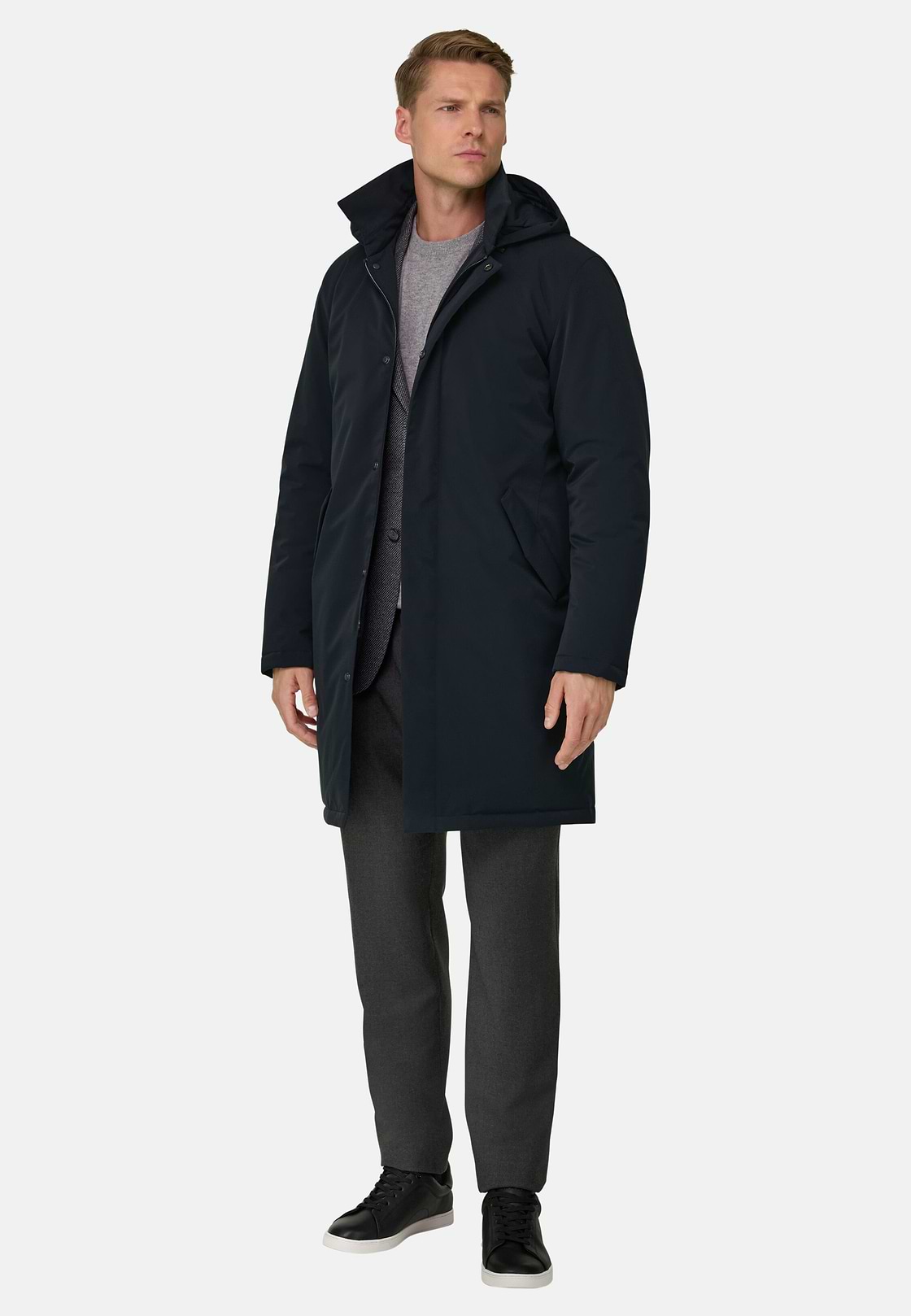 Raincoat in Technical Fabric, Navy blue, hi-res, 2