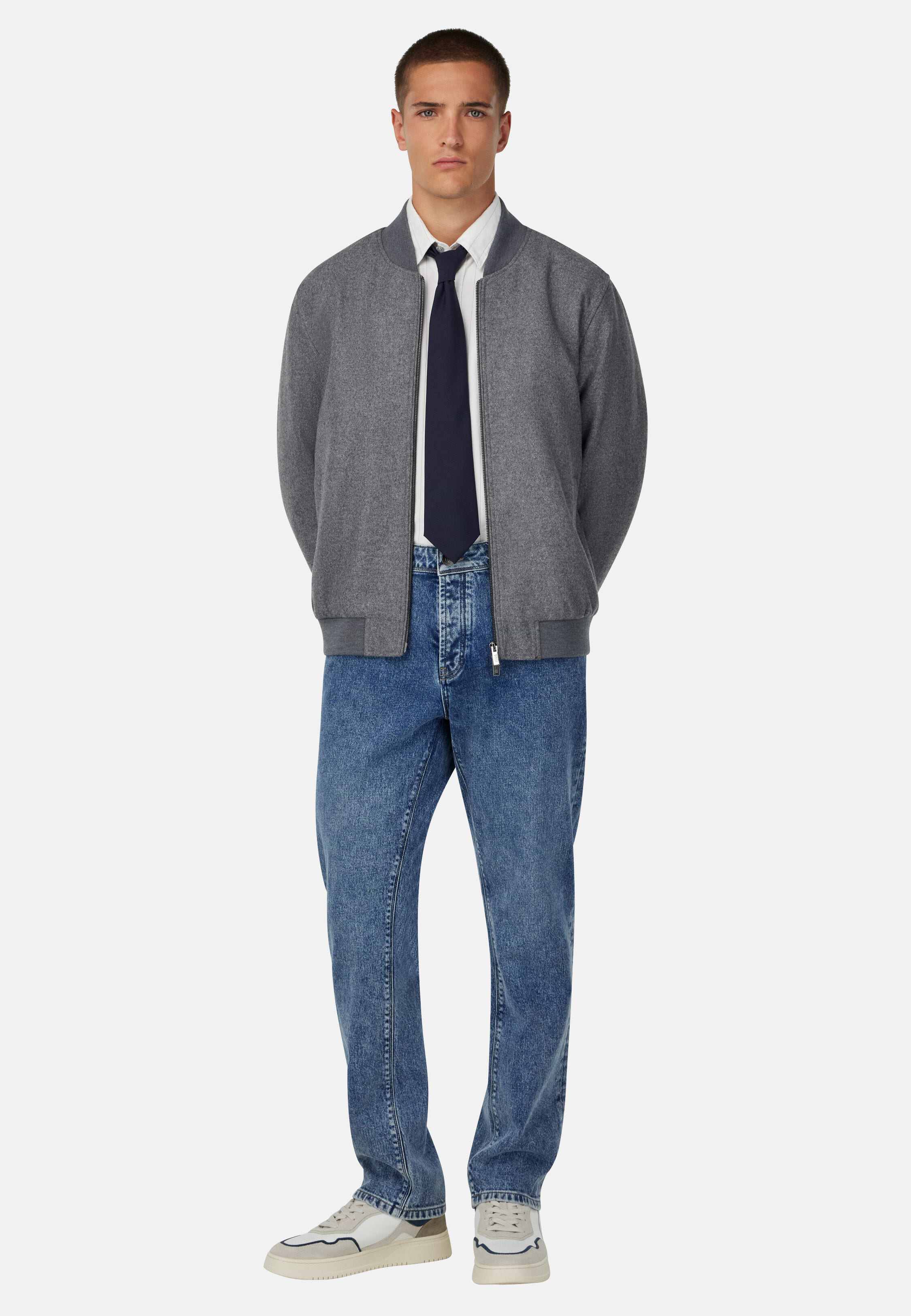 Men's Wool Bomber Jacket | Boggi Milano