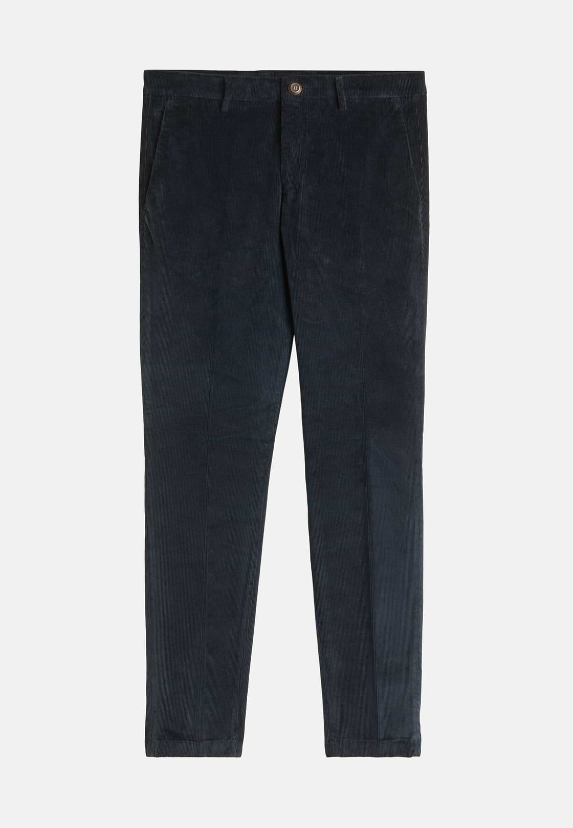 Stretch corduroy and modal trousers, , hi-res, 1