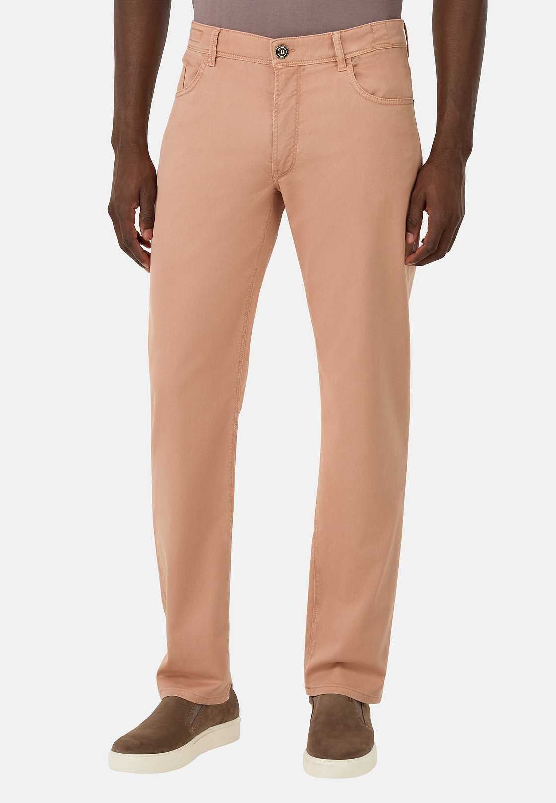 Stretch Cotton/Tencel Jeans, Rot, hi-res