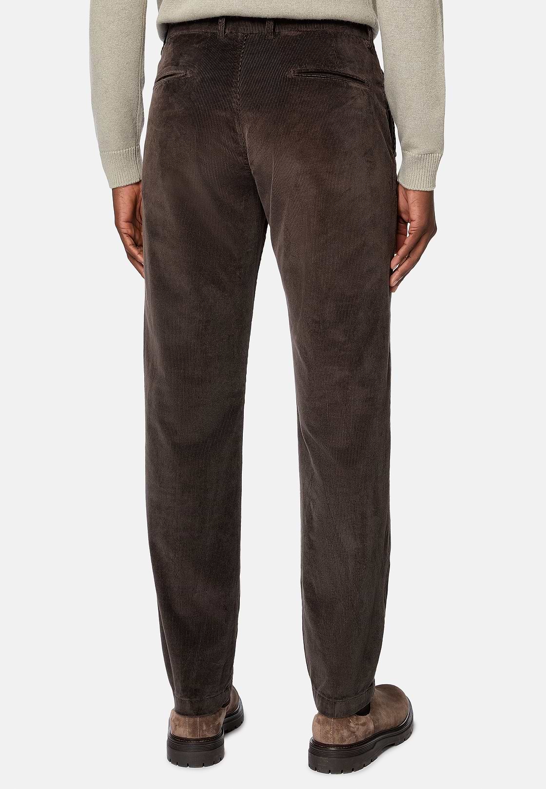Pantalon En velours Extensible, Marron, hi-res