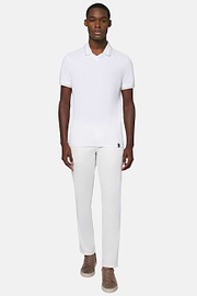 High-Performance Piqué Polo Shirt, White, hi-res