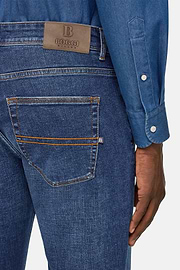 Medium Blue Stretch Denim Jeans, Medium Blue, hi-res