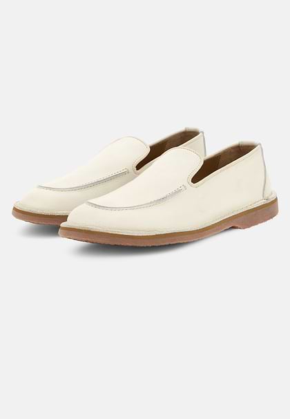 Mokassin aus Bottalato-Leder, Creme, hi-res