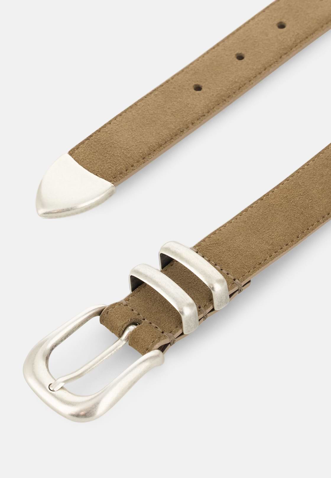 Riem Dames van Suèdeleer, Taupe, hi-res, 2