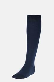 Herringbone Pattern Socks In Organic Cotton, Navy blue, hi-res
