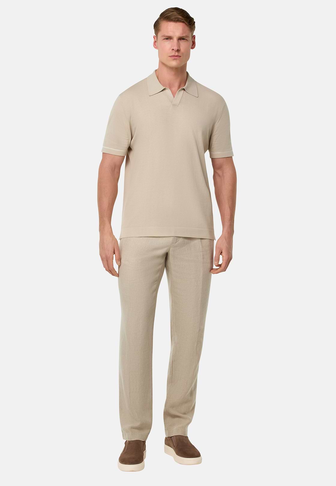 City Linen Trousers, Sand, hi-res