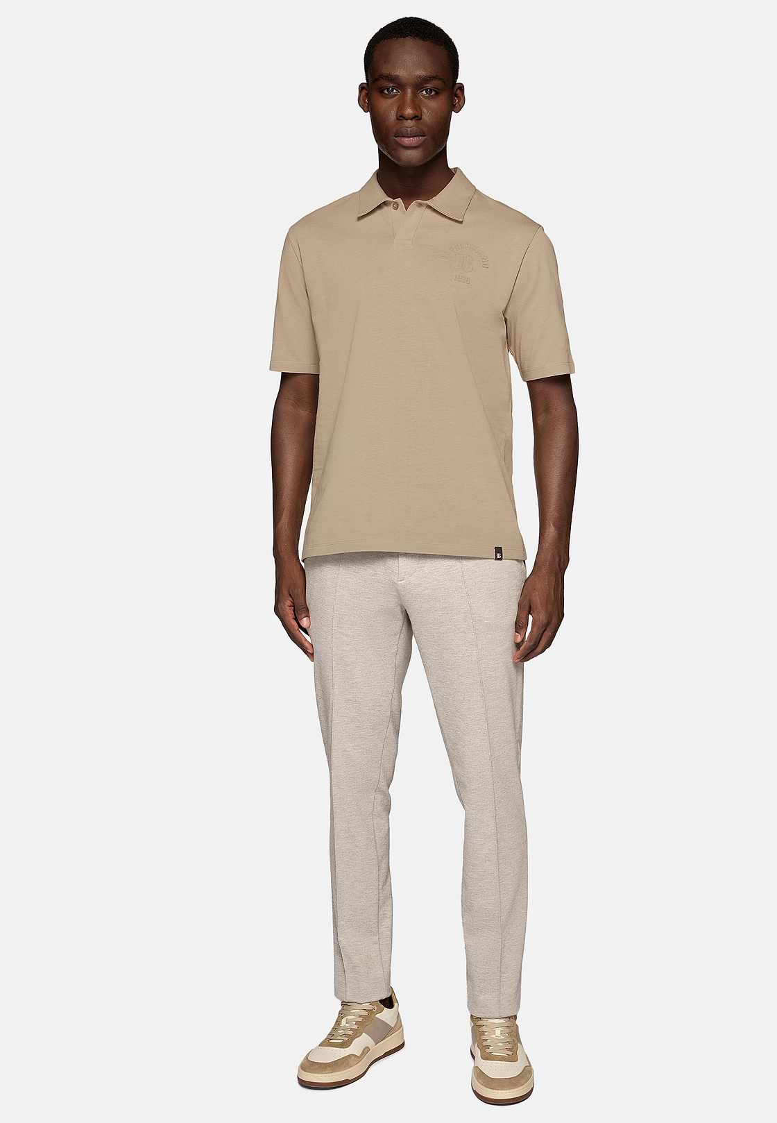 Poloshirt Aus Bio-Baumwoll-Mix, Beige, hi-res