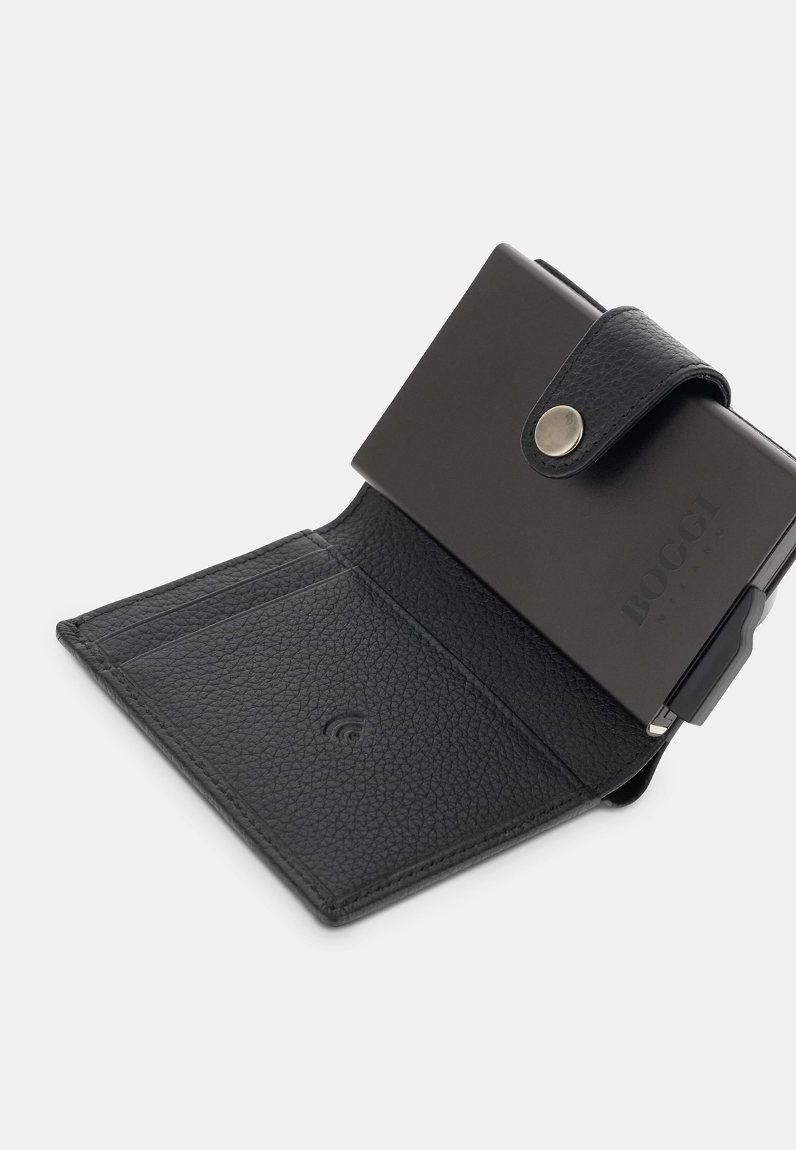 Credit Card Holder in Grained Leather, Black, hi-res, 5