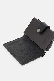 Credit Card Holder in Grained Leather, Black, thumb, 5