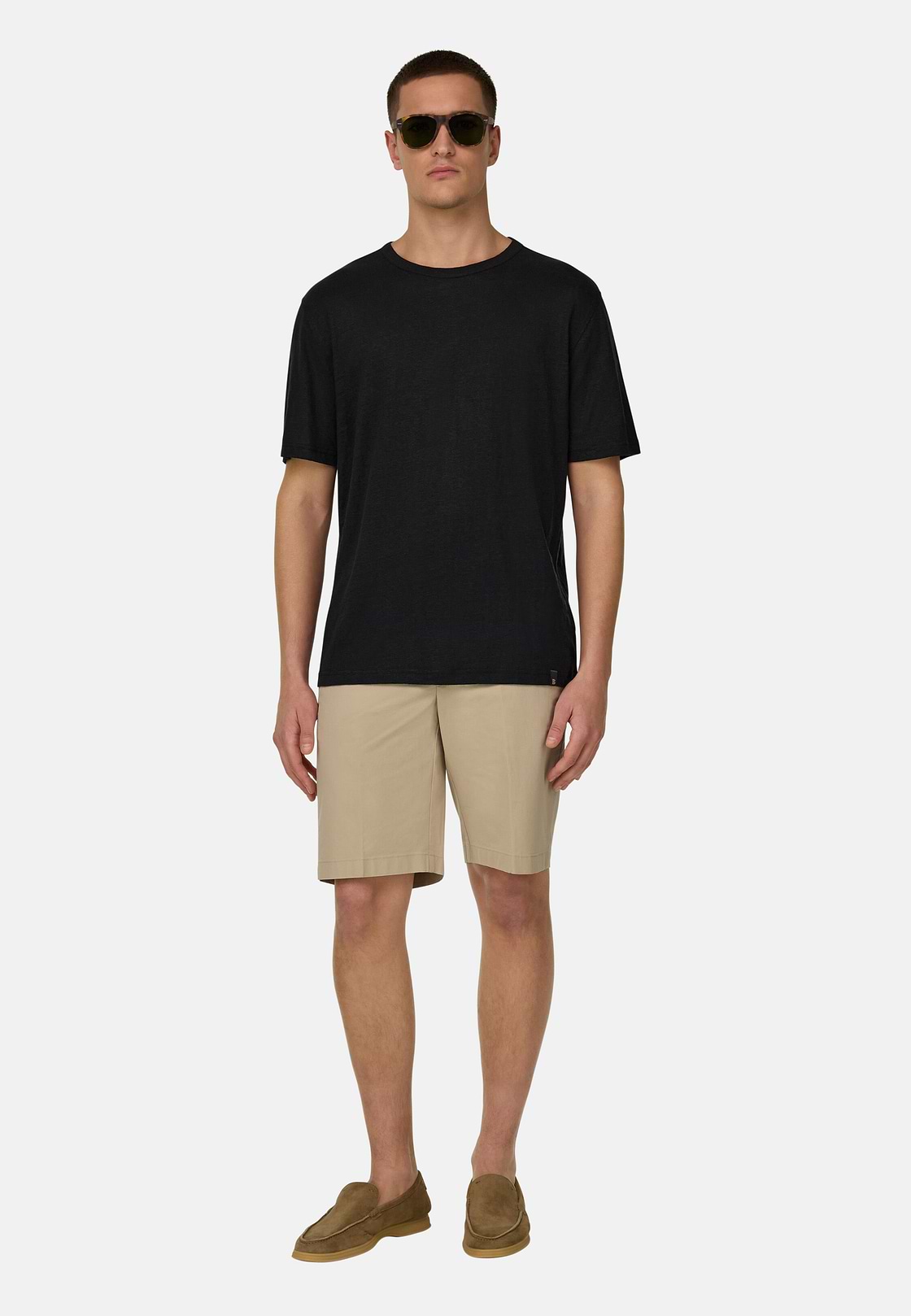 Bermudahose Aus Elastischem Nylon, Sand, hi-res, 2