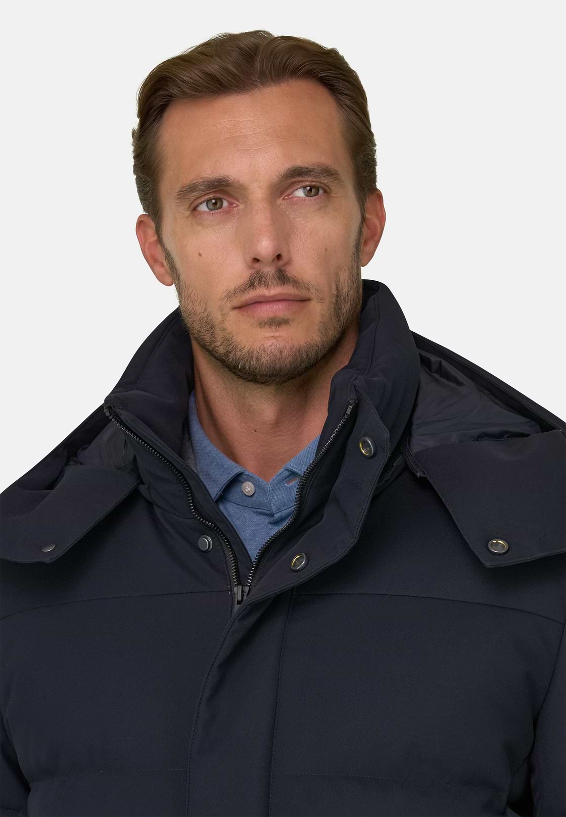 Parka Goose Down B Tech, Navy blue, hi-res, 3