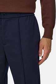 Joggers in Wool Blend WOOLTECH, Navy blue, thumb, 3