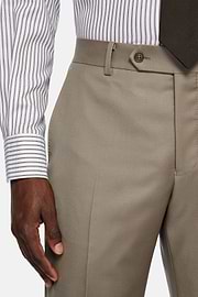 Taupe Pure Wool Suit, Taupe, hi-res