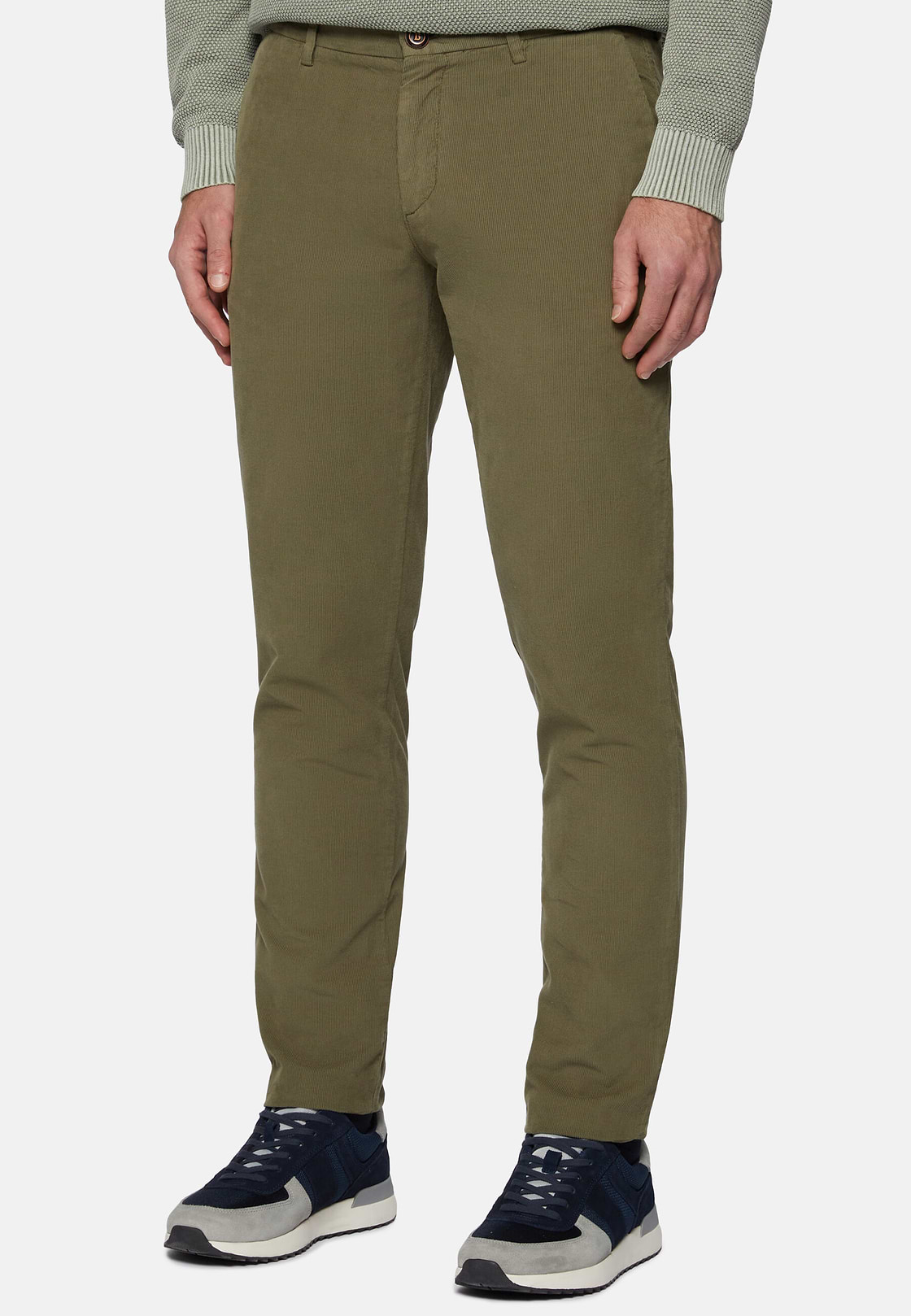 Pantalon en Velours, Vert, hi-res