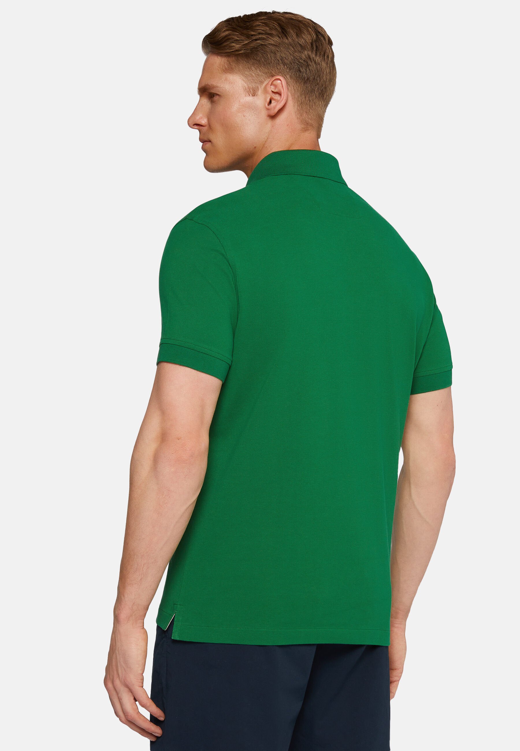 Polo De Piqué De Algodón, Verde, hi-res