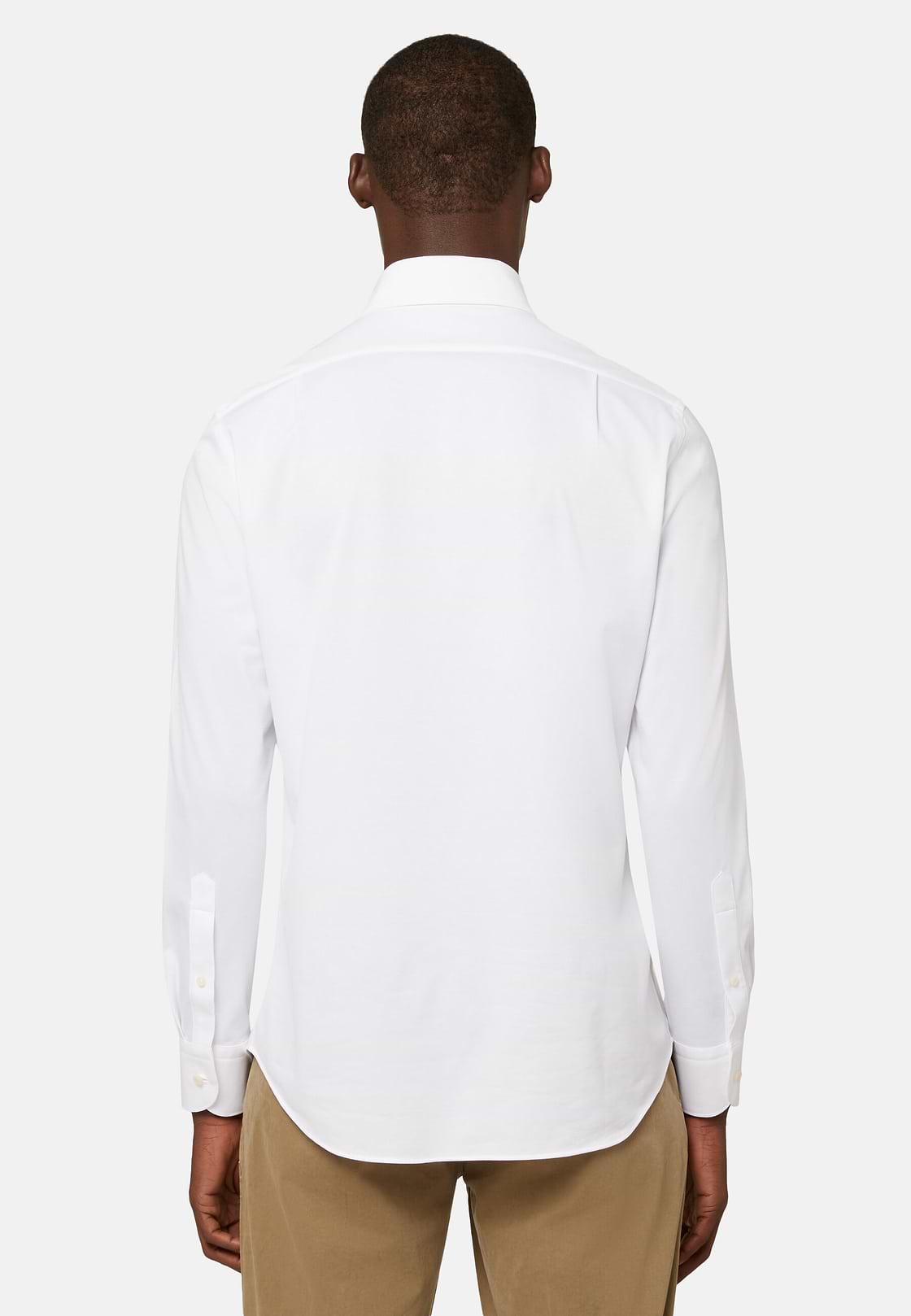 Polo En Jersey Japonais Regular Fit, Blanc, hi-res