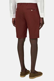 Bermudahose Aus Elastischem Tencel, Burgundy, thumb, 4