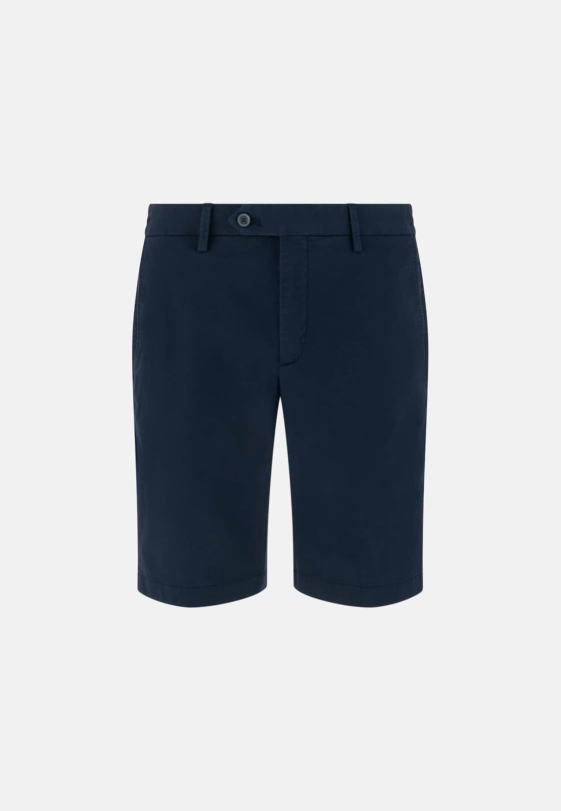 Bermuda En Coton Extensible, bleu marine, hi-res, 1