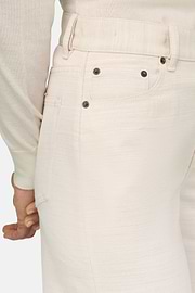 Wide Leg 5-Pocket Trousers, Cream, thumb, 3
