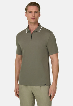 Pima Interlock Half Zip Polo