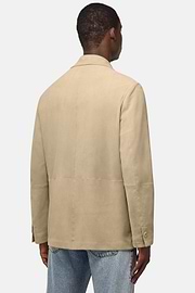 Veste Chemise En Daim Véritable, Beige, hi-res