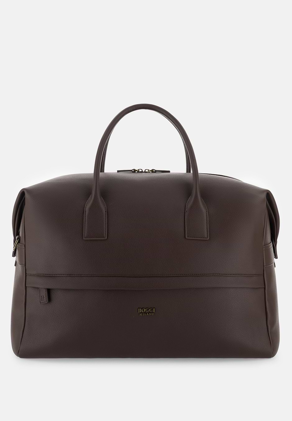 Bolsa de viaje en Tejido Efecto Piel, Marron oscuro, hi-res