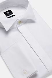 Slim Fit Baumwollsatinhemd, Weiß, thumb, 5