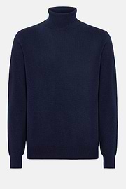 Maglia Dolcevita Navy In Cashmere, Navy, hi-res