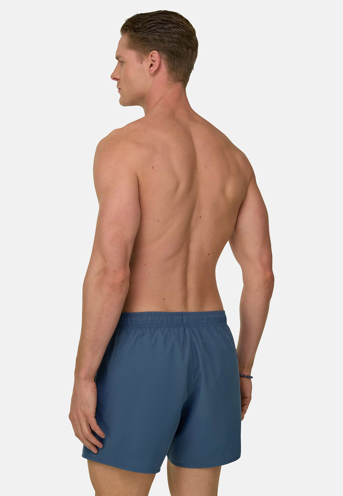 Plain Technical Swimsuit, Air-blue, hi-res, 4