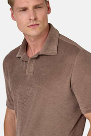 Polo En Nylon Coton, Taupe, hi-res