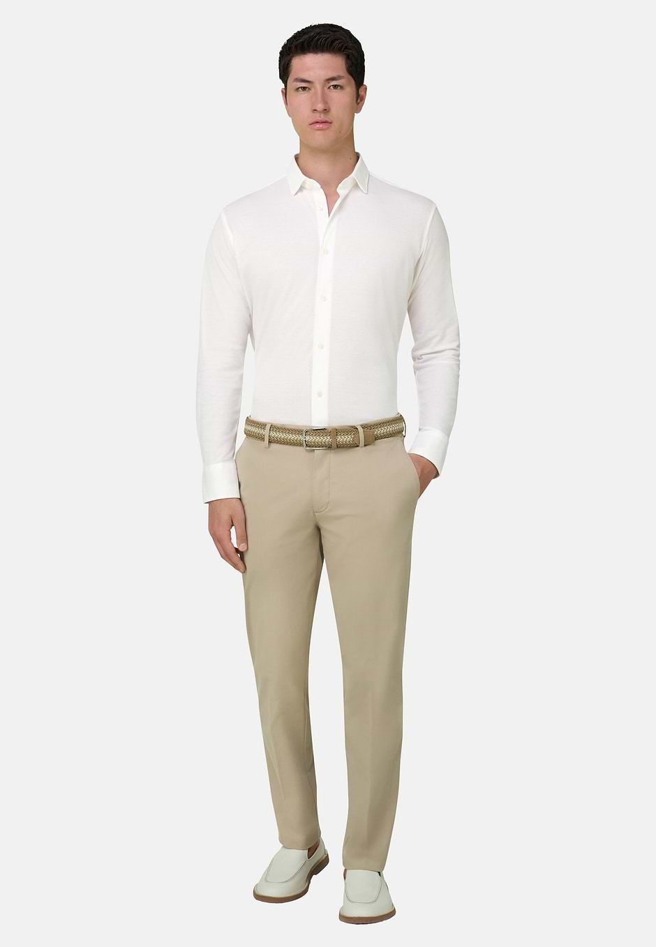 Poloshirt Aus Baumwoll-Jersey Regular Fit, Weiß, hi-res