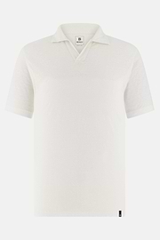 Polo En Jersey De Lin Extensible, Blanc, thumb, 5