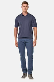 Stretch Cotton 5-Pocket Trousers, Air-blue, hi-res