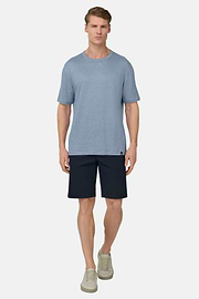 T-shirt En Jersey De Lin Extensible, Bleu clair, thumb, 2