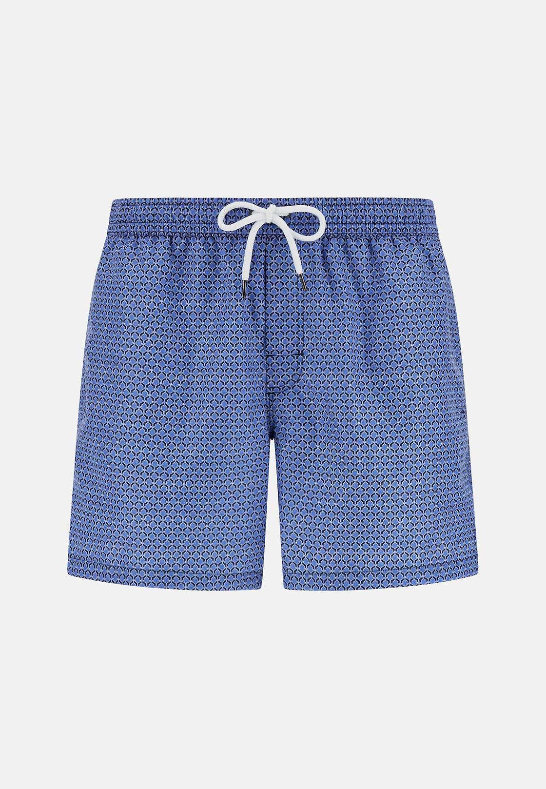 Maillot De Bain Imprimé Géométrique, Bleu clair, hi-res