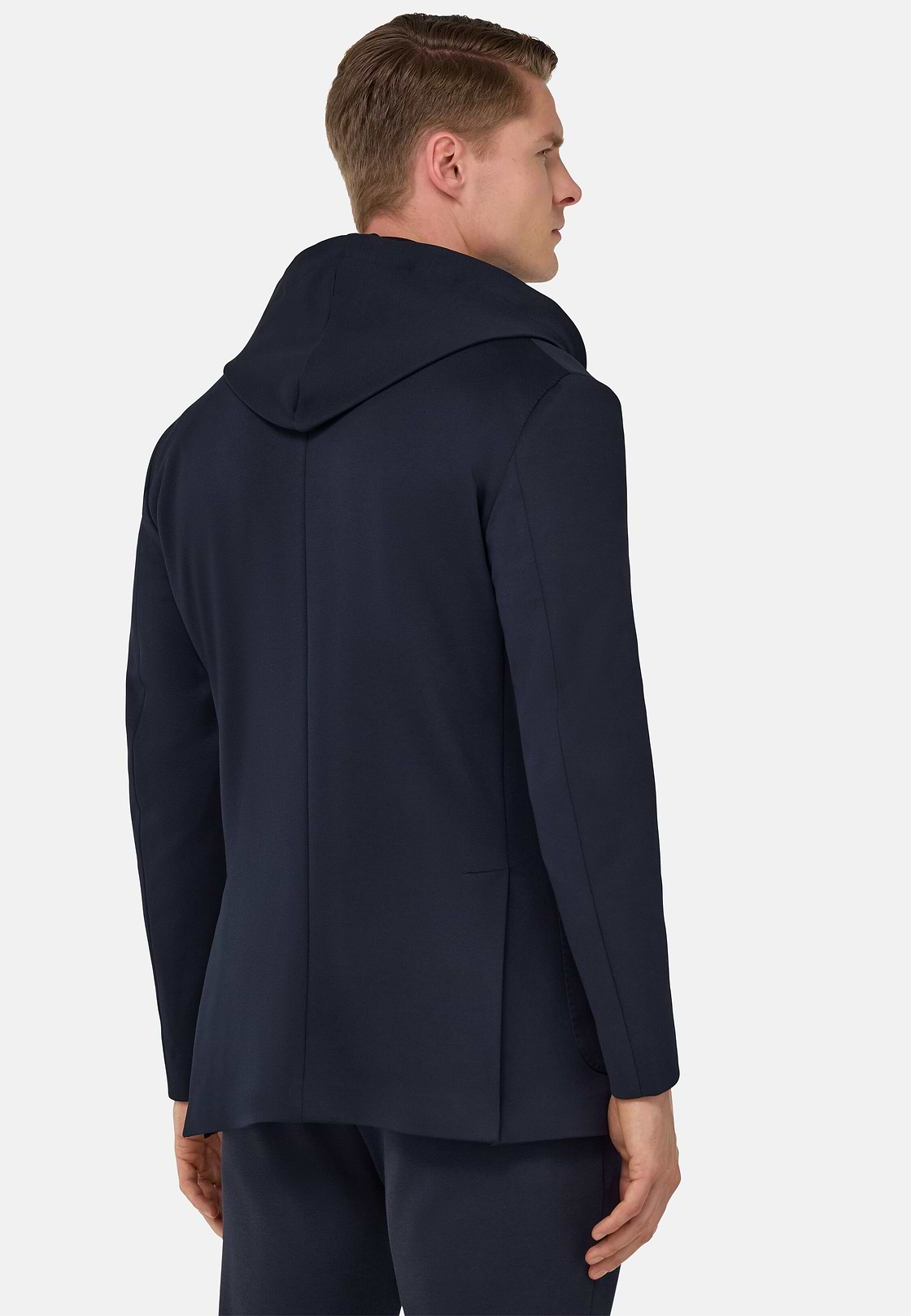 Madison Cotton Blend Sweatshirt Jacket, Navy blue, hi-res