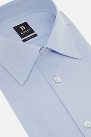 Chemise En Sergé De Coton Regular Fit, Bleu clair, hi-res