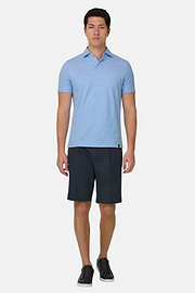 Bermuda In Cotone Con Coulisse, Navy, thumb, 2