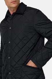 Peacoat Padded in Technical Fabric, Navy blue, thumb, 3
