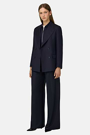 Double-Breasted Pinstripe Wool Suit, , thumb, 1