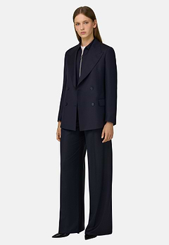 Double-Breasted Pinstripe Wool Suit