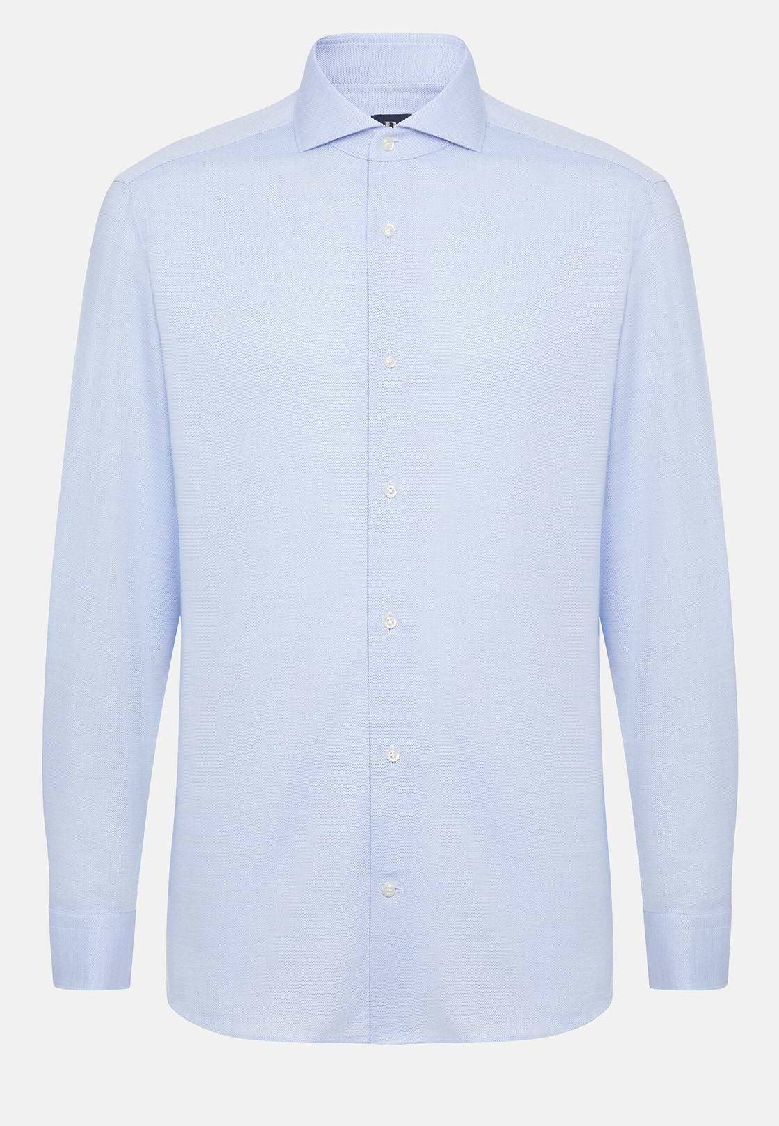 Dobby Napoli Collar Shirt Slim Fit, Light Blue, hi-res