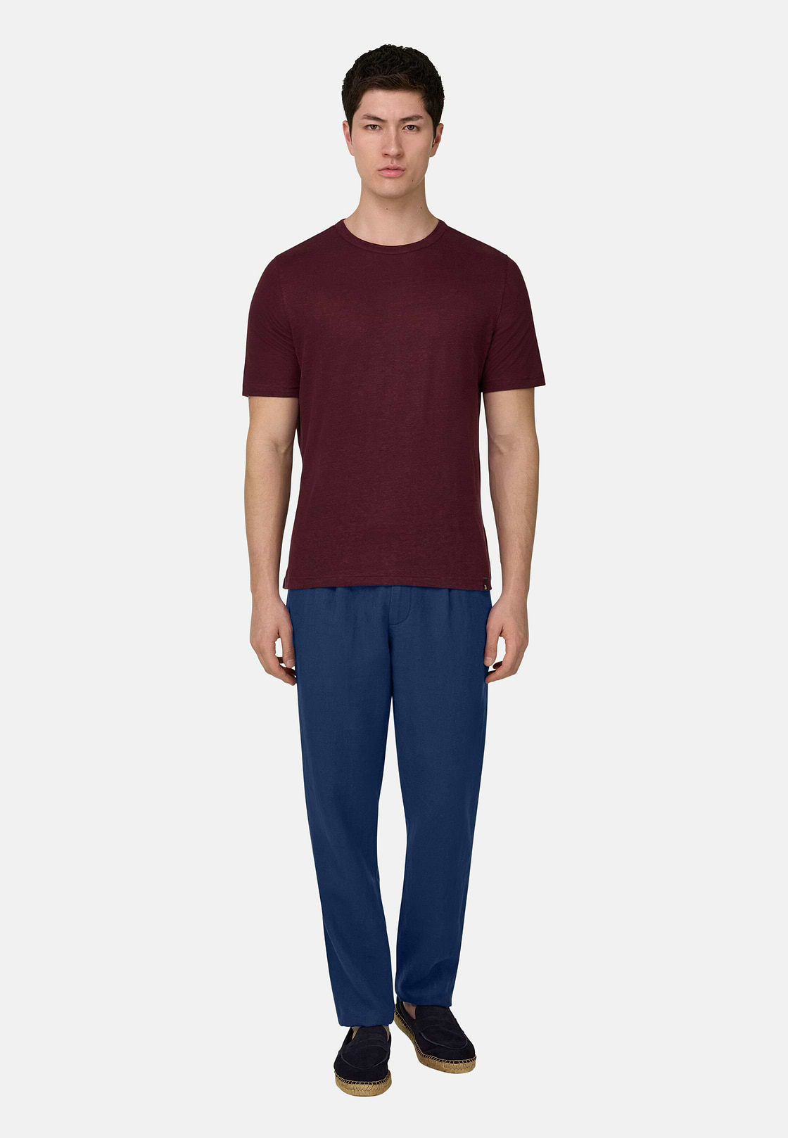 Pantalon City En Lin, Bleu, hi-res, 2