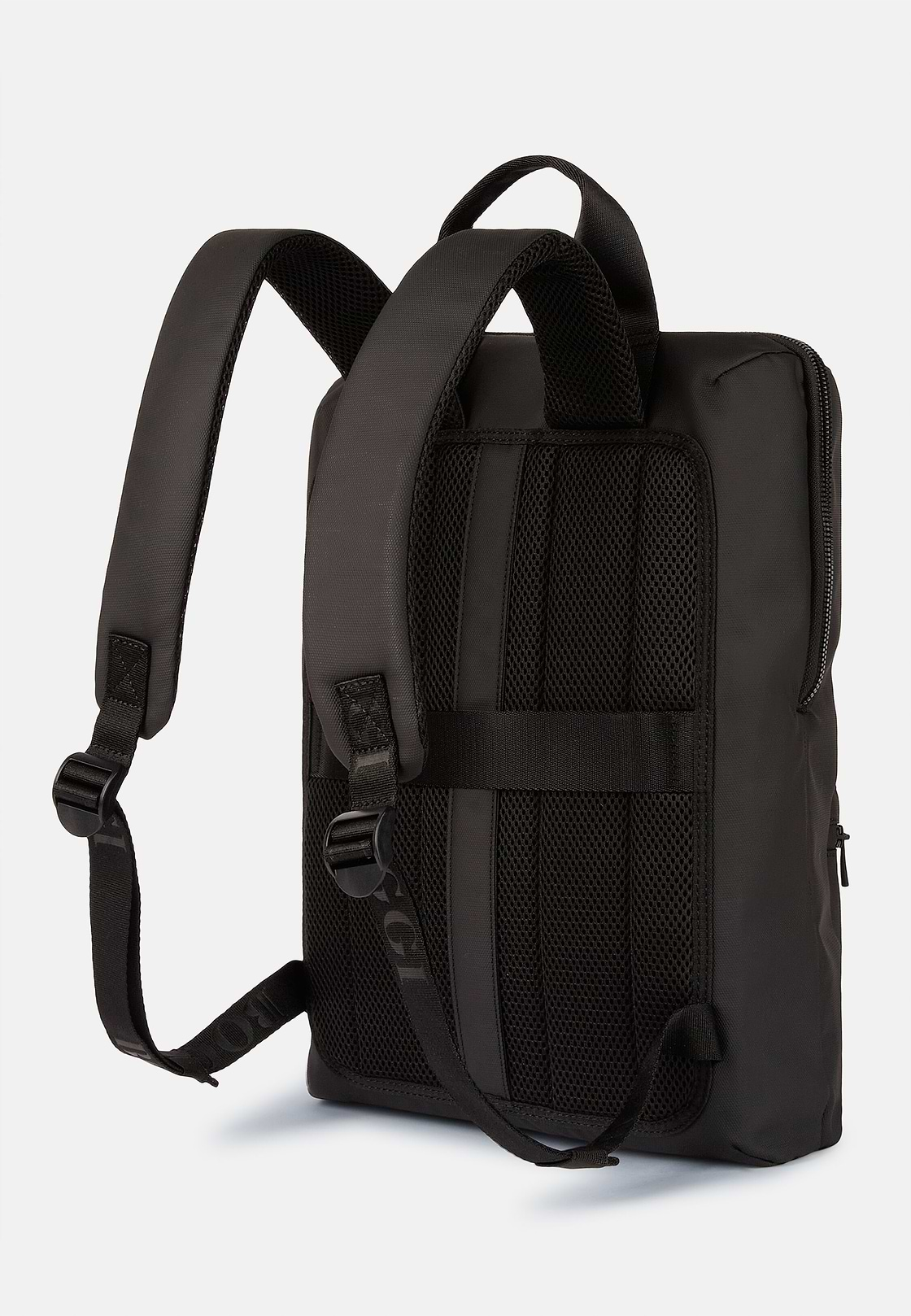 Rucksack Aus Recyceltem Technischem Gewebe Mit Polyester, Schwarz, hi-res