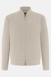 Wool Blend Bomber Jacket, Beige, thumb, 5