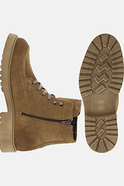 Suede Leather Boots, Brown, thumb, 4