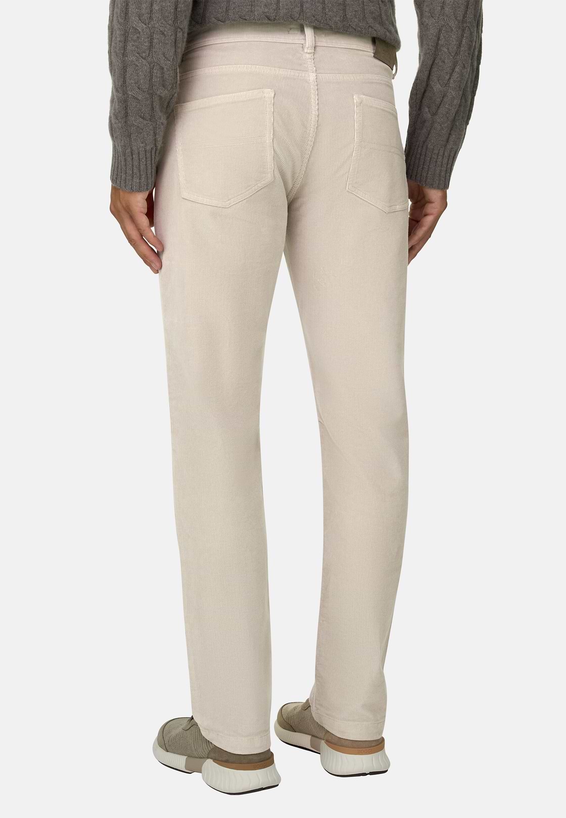 Jeans in Stretch Velvet, Sand, hi-res, 5